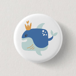 Kung Whale Button Knapp