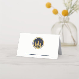 Kung Wild Thing Gold Crown Burlap Födelsedagsfest Placeringskort