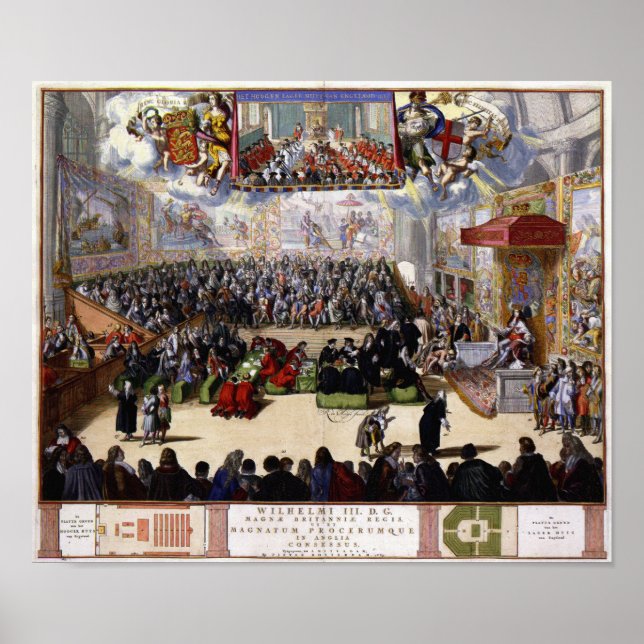 Kung William III och underhuset 1689 Poster (Framsidan)