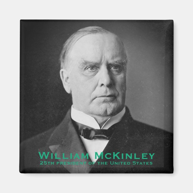 Kung William McKinley, USA:s 25:e president Magnet (Framsidan)