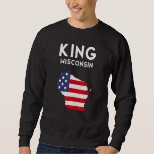 Kung Wisconsin Förenta staterna, USA, Staten, Amer Lång Ärmad Tröja