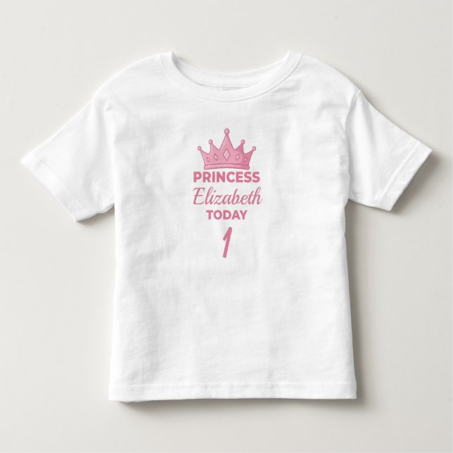 KUNGALIG FÖDELSEDAG – Personlig prinsessskjorta me T Shirt (Framsida)