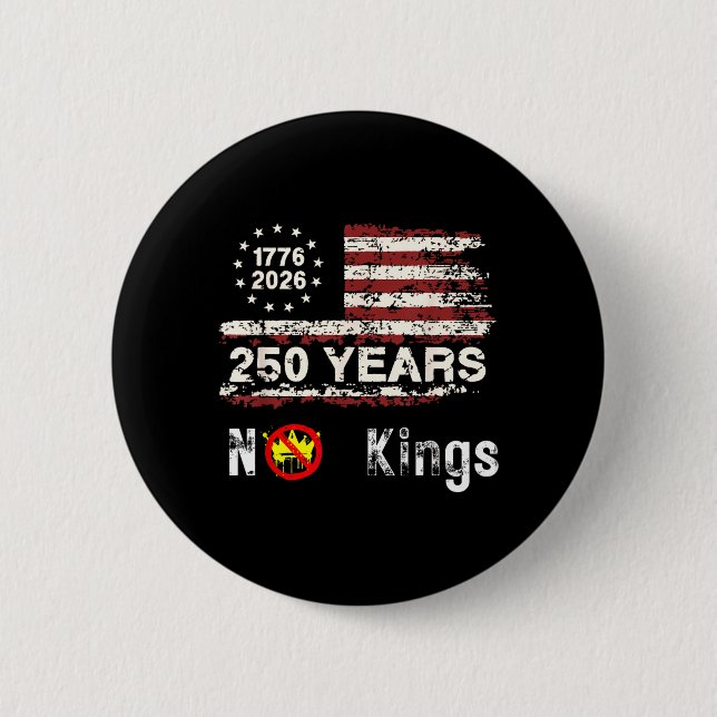 Kungar 250 år Amerika Självständighetsdag Frihet Knapp (Framsida)