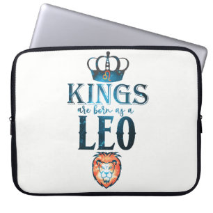 KUNGAR föds som en LEO Stjärntecken Juli Augusti Laptop Fodral