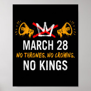 Kungar mars 28 2026 troner kronor roliga män kvinn poster