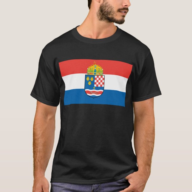 Kungarike av Dalmatia Kroatien och den Slavonia T Shirt (Framsida)