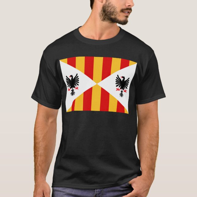 Kungarike av den Sicily flagga T Shirt (Framsida)
