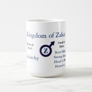 Kungarike av den Zakar muggen Kaffemugg