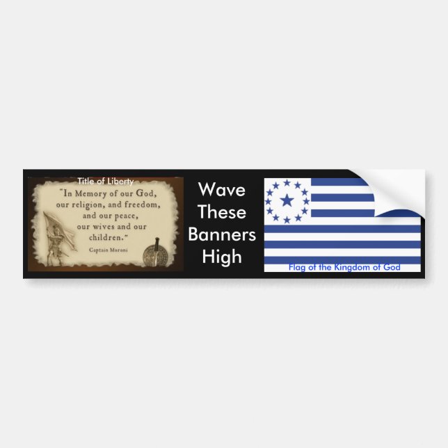 Kungarike av guden bumper2 bildekal (Framsidan)