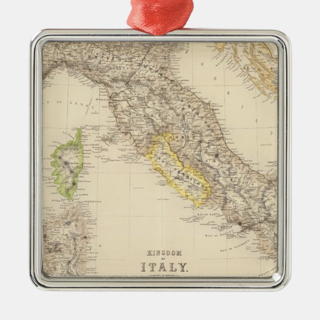 Kungarike av italien julgransprydnad metall (Framsidan)