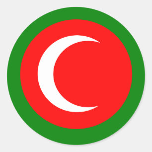 Kungarike av Kurdistanflagga (1922-1924, 1925) Runt Klistermärke