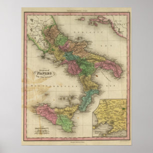 Kungarike av Naples eller tvåna Sicilies 2 Poster
