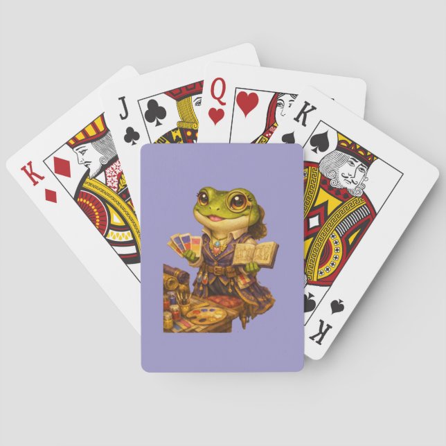Kungariket Designer Groda Karaktär Casinokort (Baksidan)