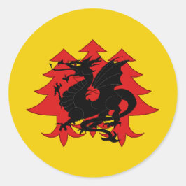 Kungariket Drachenwald Runt Klistermärke