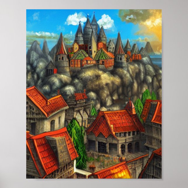 Kungariket Fantasy Digital Art Poster #04 (Framsidan)