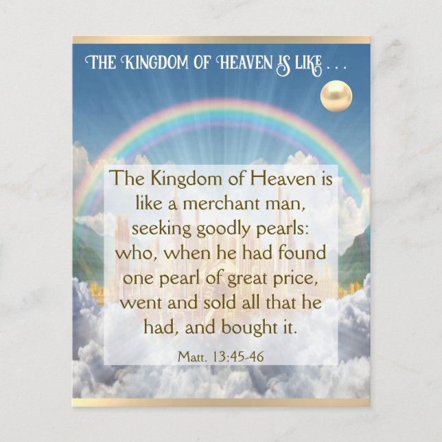 Kungariket himlen flygblad (Framsidan)