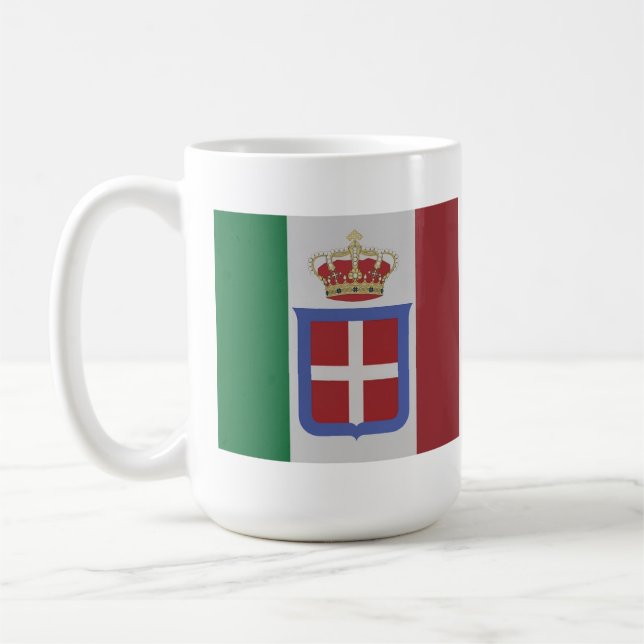 Kungariket Italien flagga  Kaffemugg (Vänster)