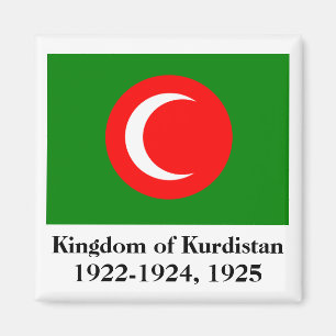 Kungariket Kurdistan Flagga (1922-1924, 1925) Magnet