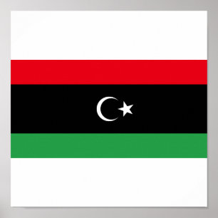 Kungariket Libyen Flagga (1951-1969) Poster