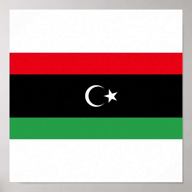 Kungariket Libyen Flagga (1951-1969) Poster (Framsidan)
