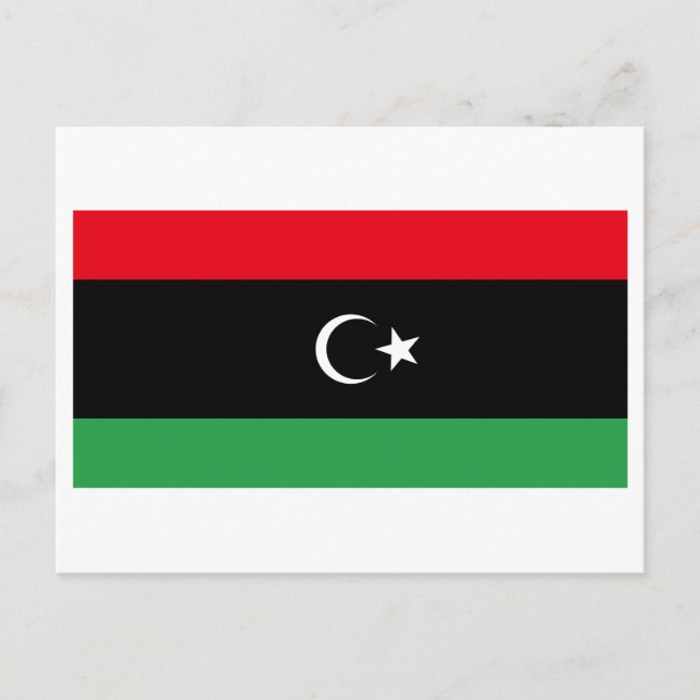 Kungariket Libyen Flagga (1951-1969) Vykort (Framsida)