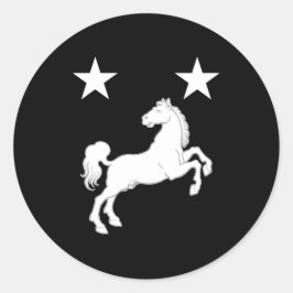 Kungariket Meridies Populace Badge Runt Klistermärke