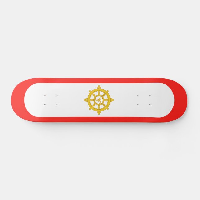 Kungariket Sikkim Flagga Mini Skateboard Bräda 18,5 Cm (Horz)