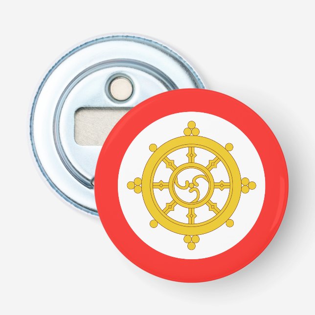 Kungariket Sikkims flagga Flasköppnare (Framsidan)