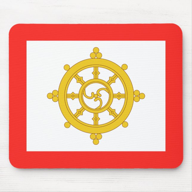 Kungariket Sikkims flagga Musmatta (Framsidan)