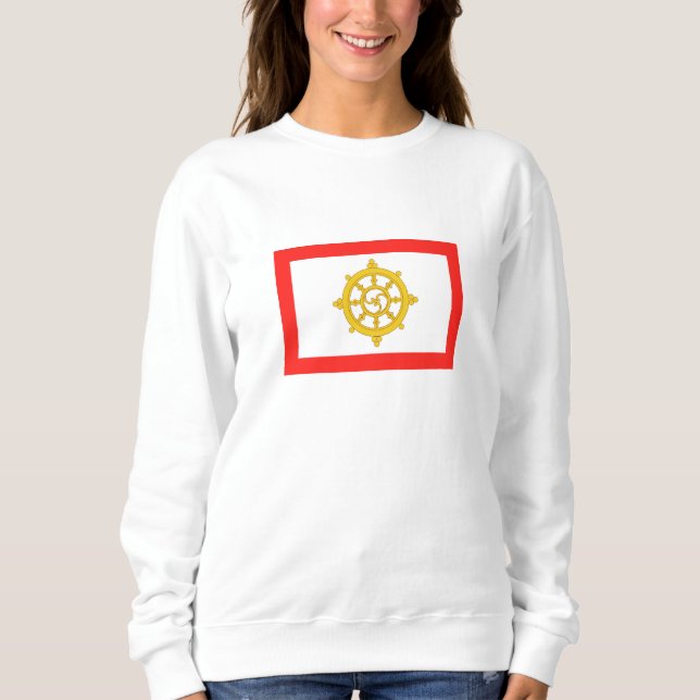 Kungariket Sikkims flagga T Shirt (Framsida)