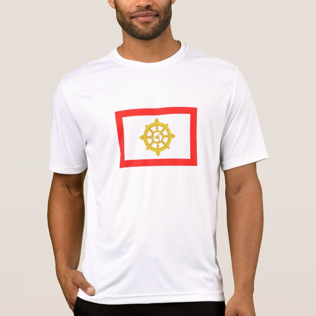 Kungariket Sikkims flagga T Shirt (Framsida)