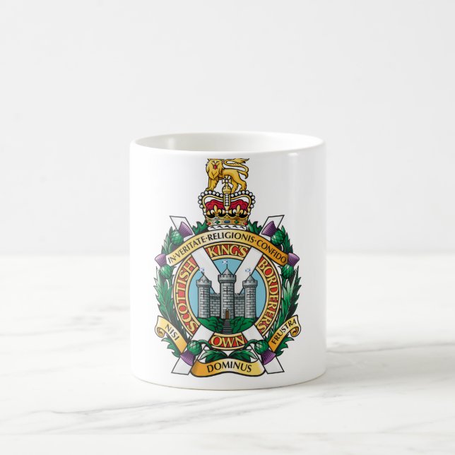 Kungarna äger den skotska Borderersregimenten Kaffemugg (Center)