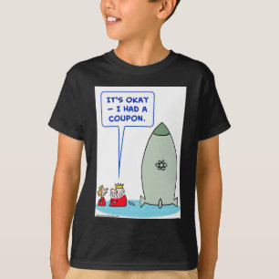 kungdrottningen bombarderar den atom- kupongen tee shirt