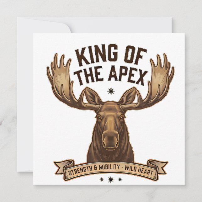 Kungen av Apex - Vintage Amerikansk Älg Inbjudningar (Framsida)