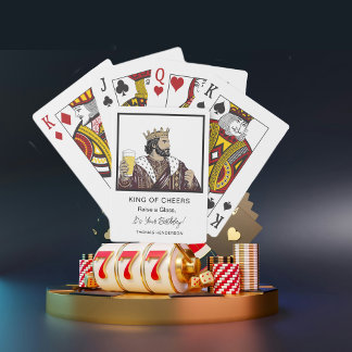 Kungen av Cheers Födelsedagskort | Höj ett Glas Casinokort