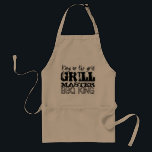 Kungen av grillar BBQ-kung grillar för manar Förkläde<br><div class="desc">Kungen av grillar BBQking grillar för manar ledar- förkläden. Beige och svart. Kall sommargrillfestgåva för pappa,  design för vintage för unclemorfarEtc.</div>