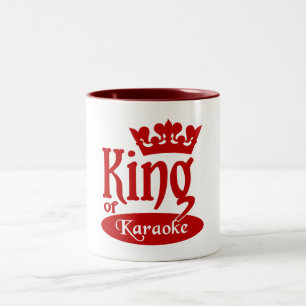 Kungen av Karaokemuggen - välj stil & färga Två-Tonad Mugg