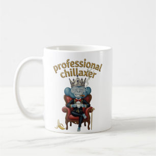 Kungen av komfort Chillaxer Monkey Kaffemugg