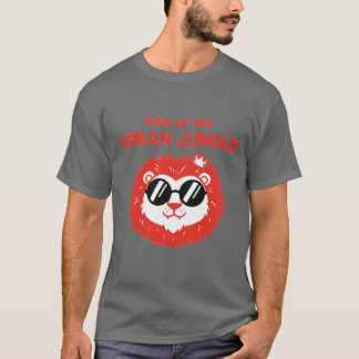 Kungen av Urban Jungle Cool Lejon T-Shirt