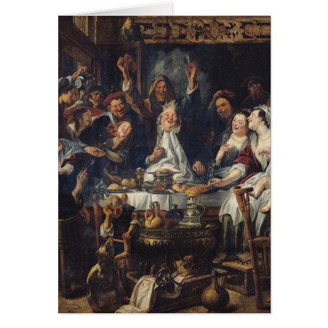 Kungen dricker hälsningskort (Framsidan)