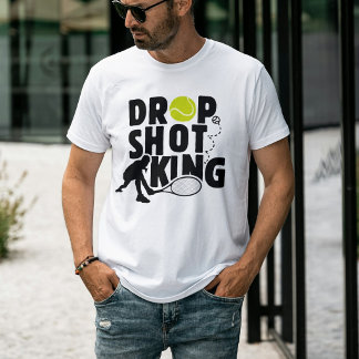 Kungen för Drop Shot - Rolig Tennis Spelare Grafik T Shirt