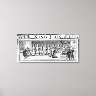 Kungen John kapitulerar hans krona Canvastryck