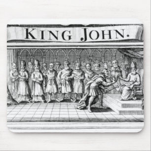 Kungen John kapitulerar hans krona Musmatta