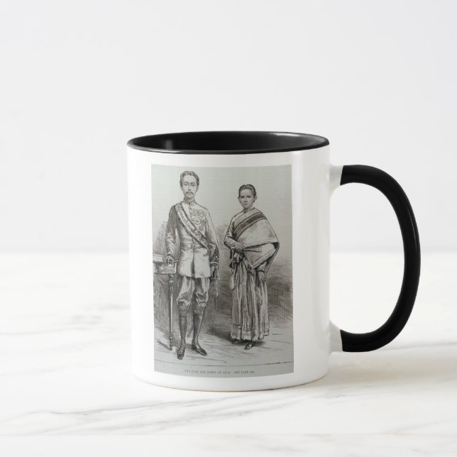 Kungen och drottningen av Siam Mugg (Höger)