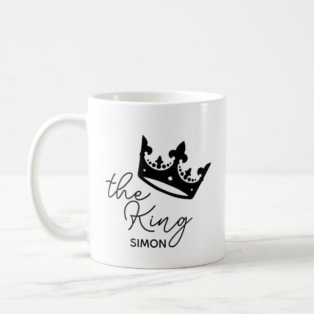 Kungen Personlig Kronmugg Gåva make Kaffemugg (Vänster)