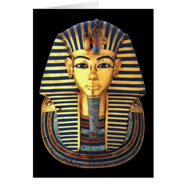Kungen Tutankhamun, guld maskerar, den egyptiska OBS Kort (Framsidan)