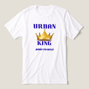 KUNGENS ROYAL BLÅ VITA URBANA GRAFISKA HERR T SHIRT