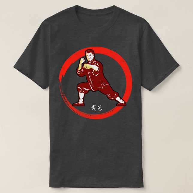 KungFu kinesisk Master Fighter T Shirt (Design framsida)