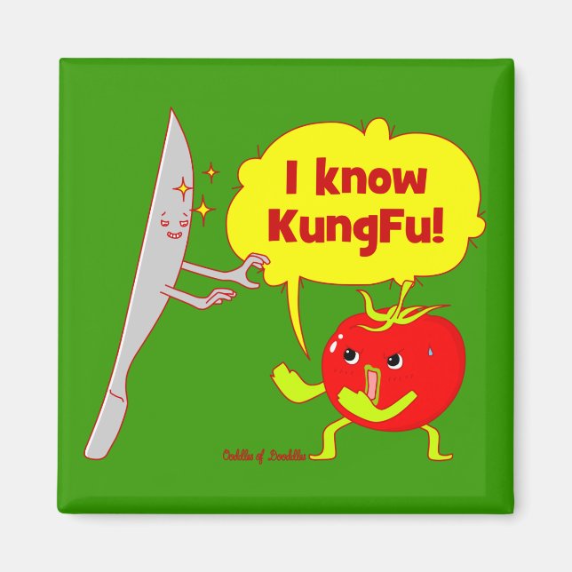 KungFu Tomato Doodle Art Magnet (Framsidan)