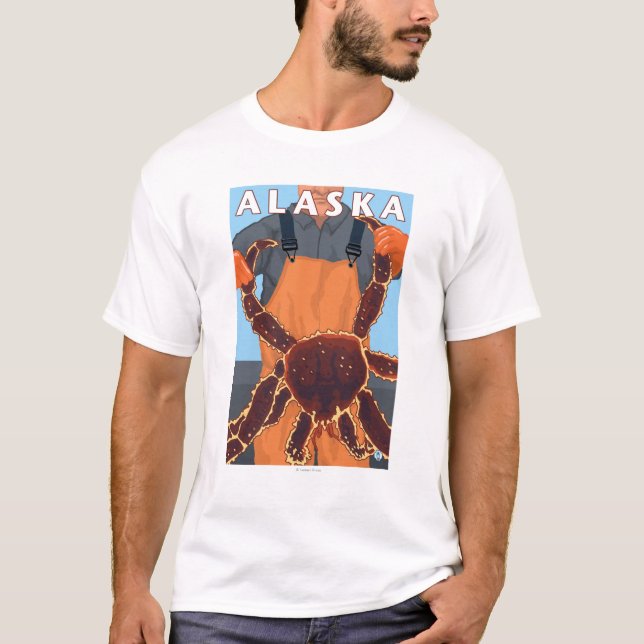 Kungkrabba och fiskarevintage resoraffisch tee (Framsida)